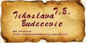 Tihoslava Budečević vizit kartica